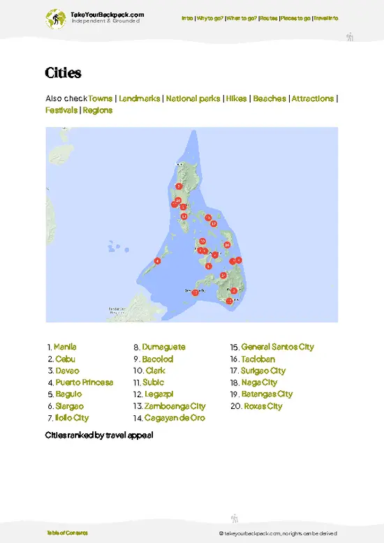 example page 6 from our offline Travel Guide for Philippines