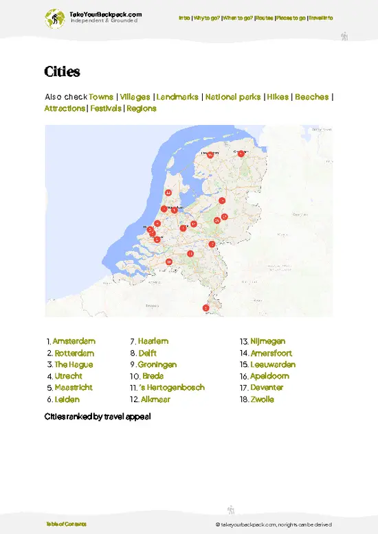 example page 6 from our offline Travel Guide for Netherlands
