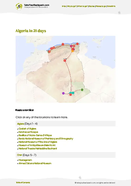 example page 4 from our offline Travel Guide for Algeria