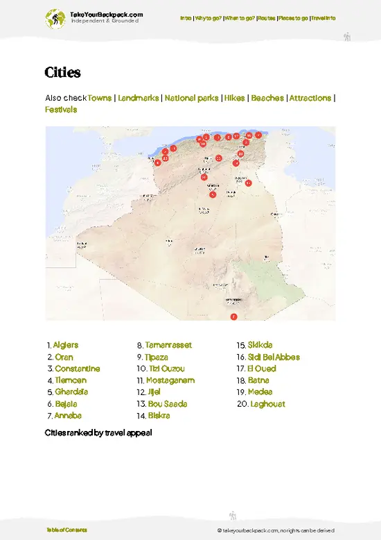 example page 6 from our offline Travel Guide for Algeria