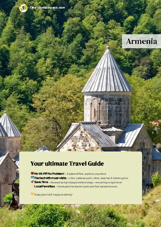 example page 0 from our offline Travel Guide for Armenia