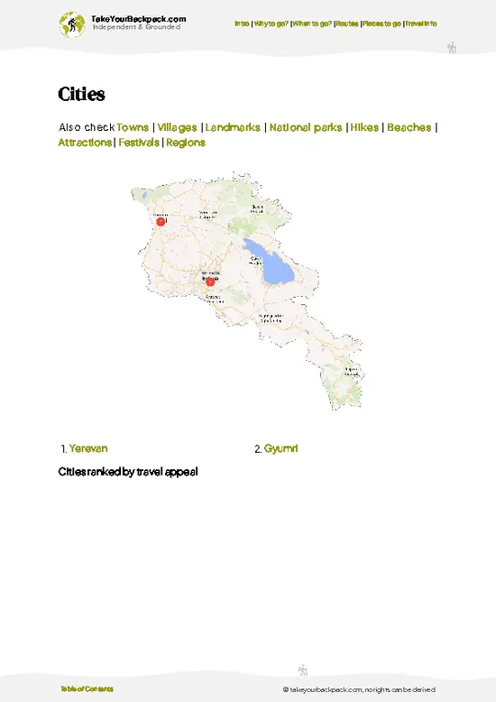 example page 6 from our offline Travel Guide for Armenia