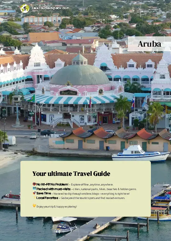 example page 0 from our offline Travel Guide for Aruba