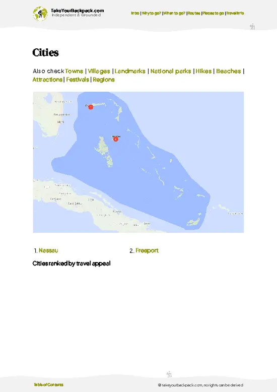 example page 6 from our offline Travel Guide for Bahamas