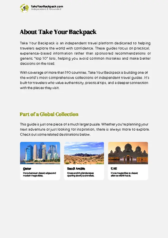 example page 1 from our offline Travel Guide for Bahrain