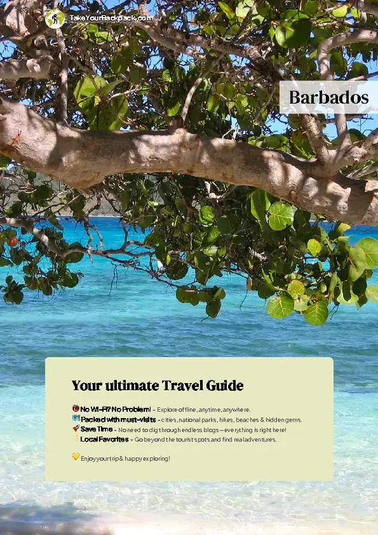 example page 0 from our offline Travel Guide for Barbados