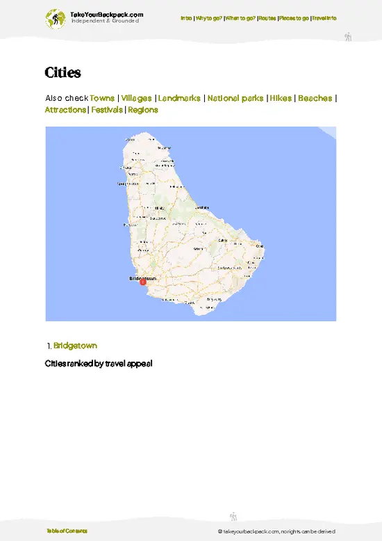 example page 6 from our offline Travel Guide for Barbados