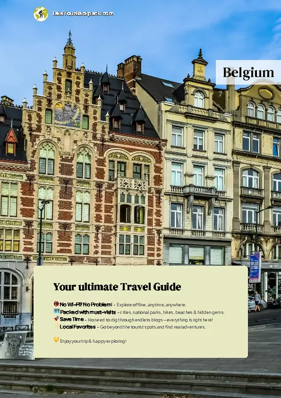 example page 0 from our offline Travel Guide for Belgium