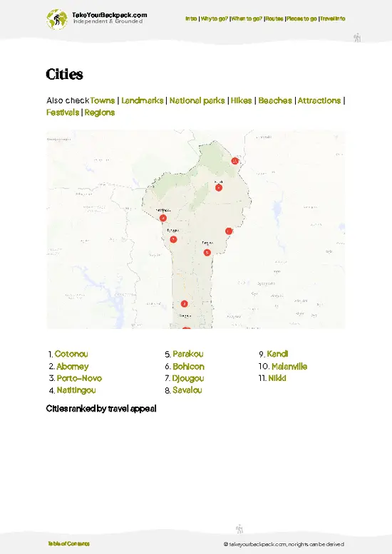 example page 6 from our offline Travel Guide for Benin