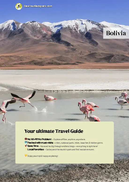 example page 0 from our offline Travel Guide for Bolivia