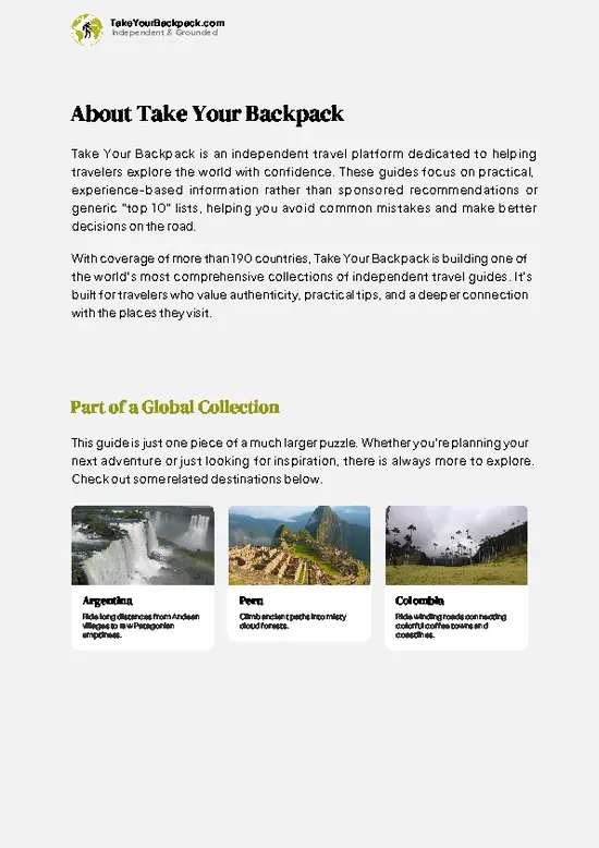 example page 1 from our offline Travel Guide for Brazil