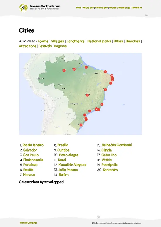 example page 6 from our offline Travel Guide for Brazil