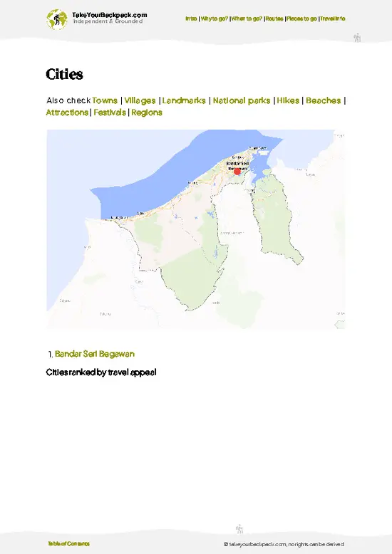 example page 6 from our offline Travel Guide for Brunei