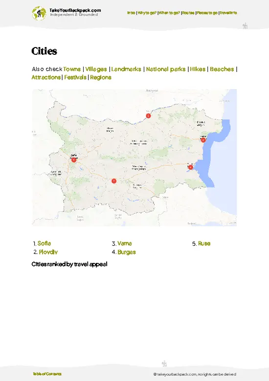 example page 6 from our offline Travel Guide for Bulgaria