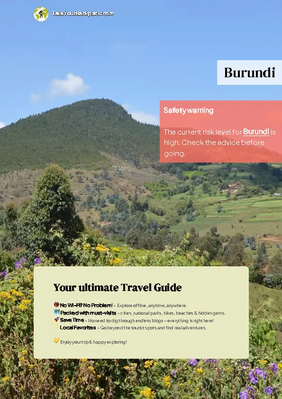 example page 0 from our offline Travel Guide for Burundi