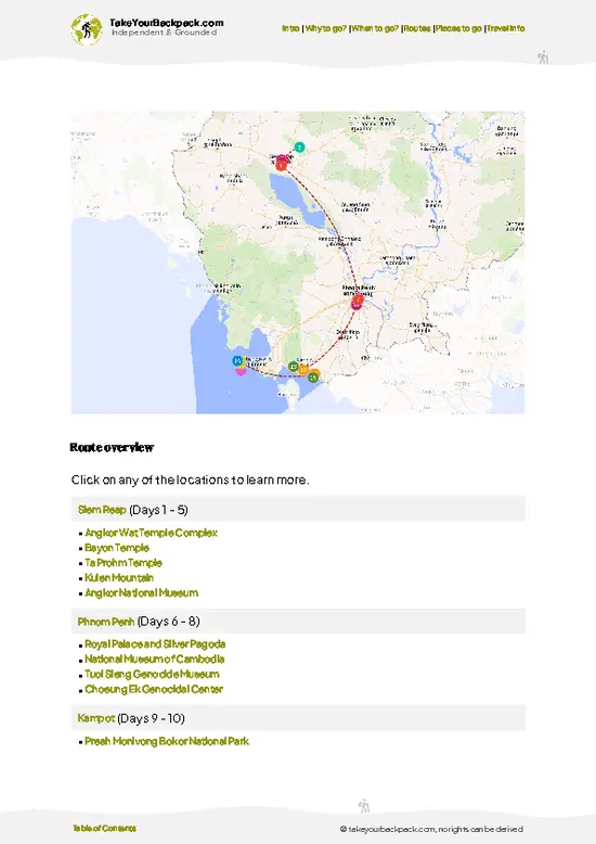 example page 4 from our offline Travel Guide for Cambodia