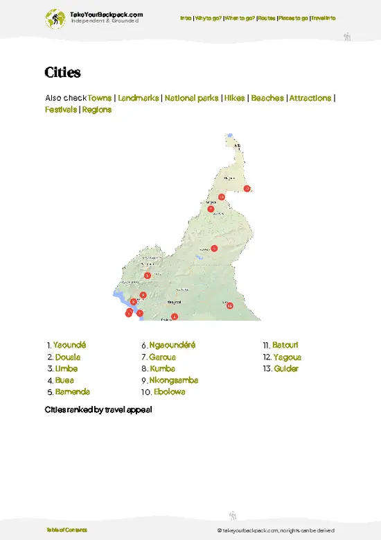 example page 6 from our offline Travel Guide for Cameroon