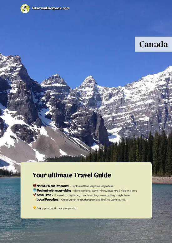example page 0 from our offline Travel Guide for Canada