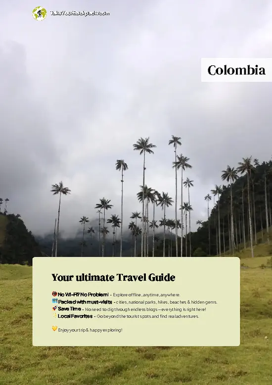 example page 0 from our offline Travel Guide for Colombia
