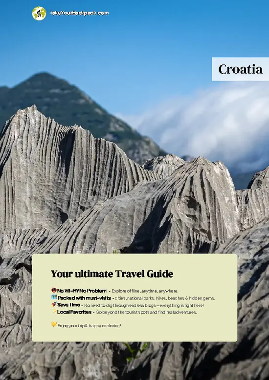 example page 0 from our offline Travel Guide for Croatia