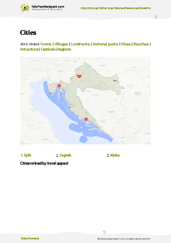 example page 6 from our offline Travel Guide for Croatia