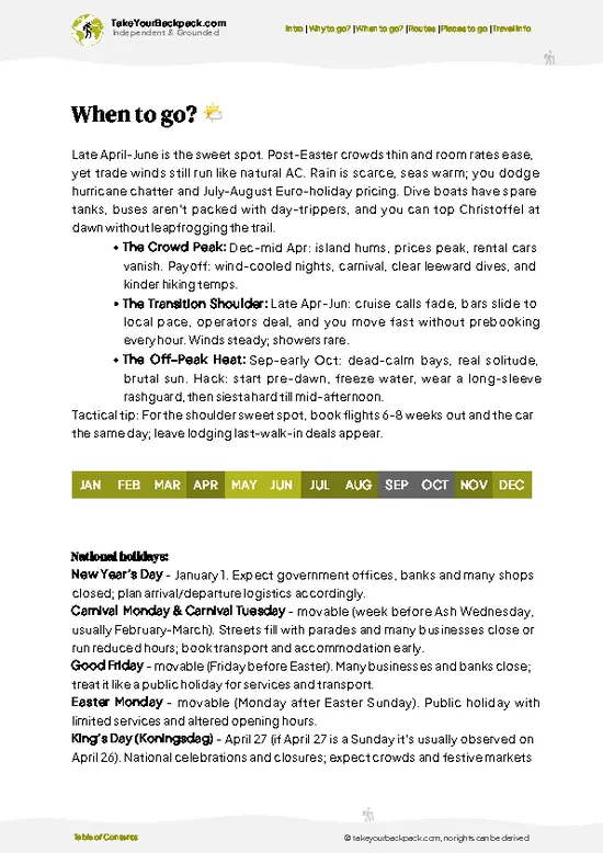 example page 3 from our offline Travel Guide for Curaçao