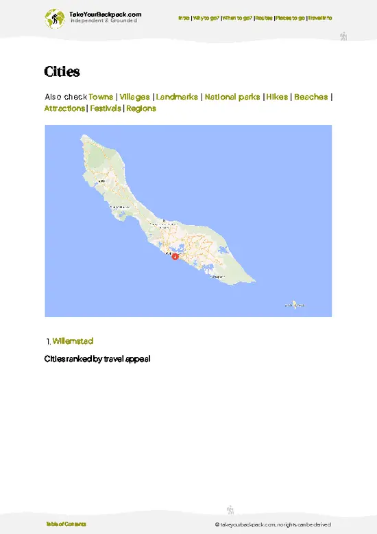 example page 6 from our offline Travel Guide for Curaçao
