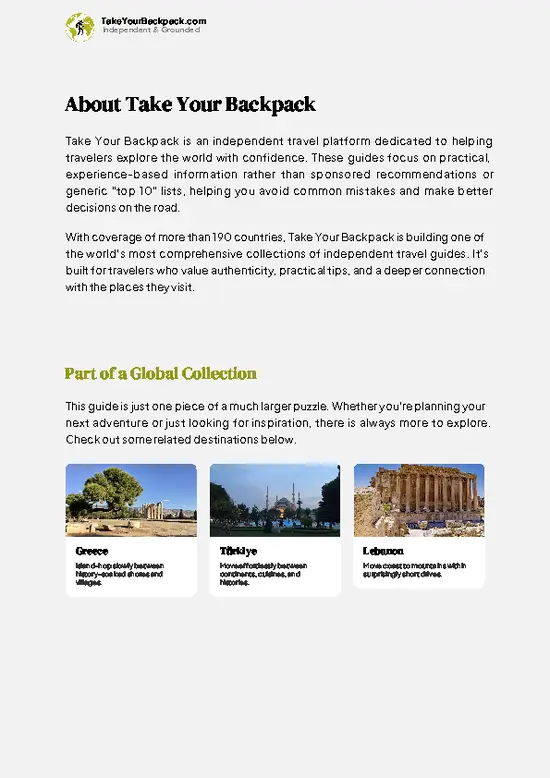 example page 1 from our offline Travel Guide for Cyprus