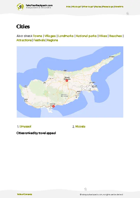example page 6 from our offline Travel Guide for Cyprus