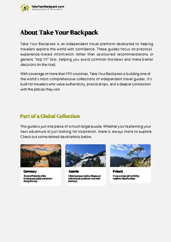 example page 1 from our offline Travel Guide for Czechia
