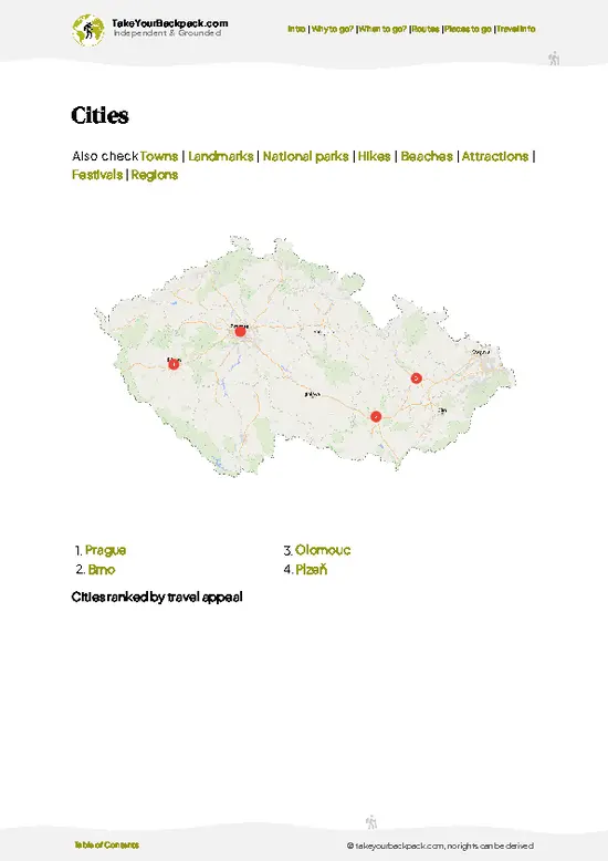 example page 6 from our offline Travel Guide for Czechia