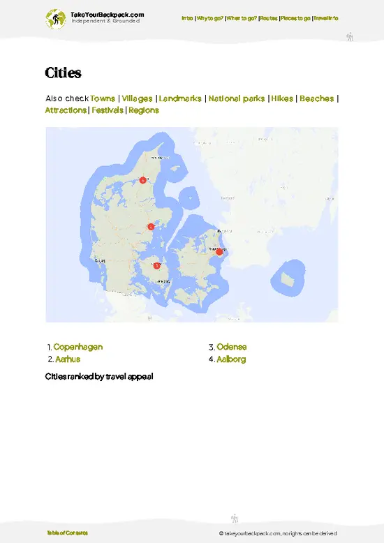 example page 6 from our offline Travel Guide for Denmark
