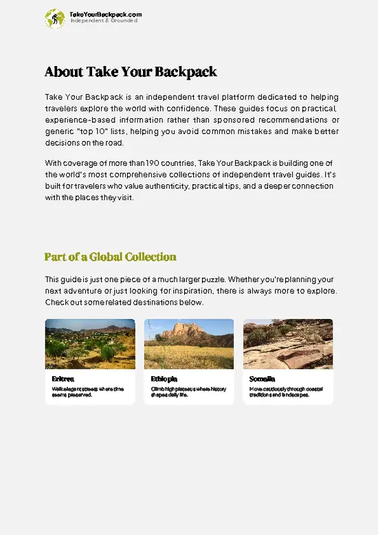 example page 1 from our offline Travel Guide for Djibouti