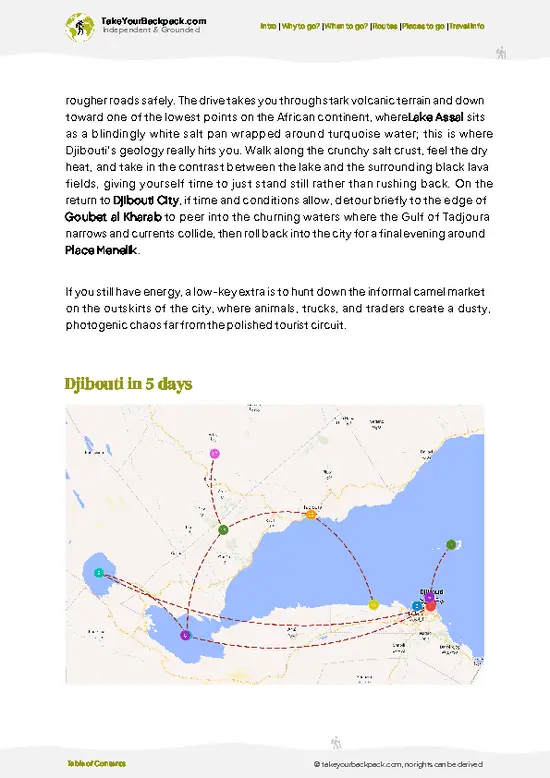 example page 4 from our offline Travel Guide for Djibouti