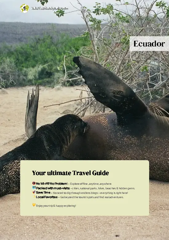 example page 0 from our offline Travel Guide for Ecuador