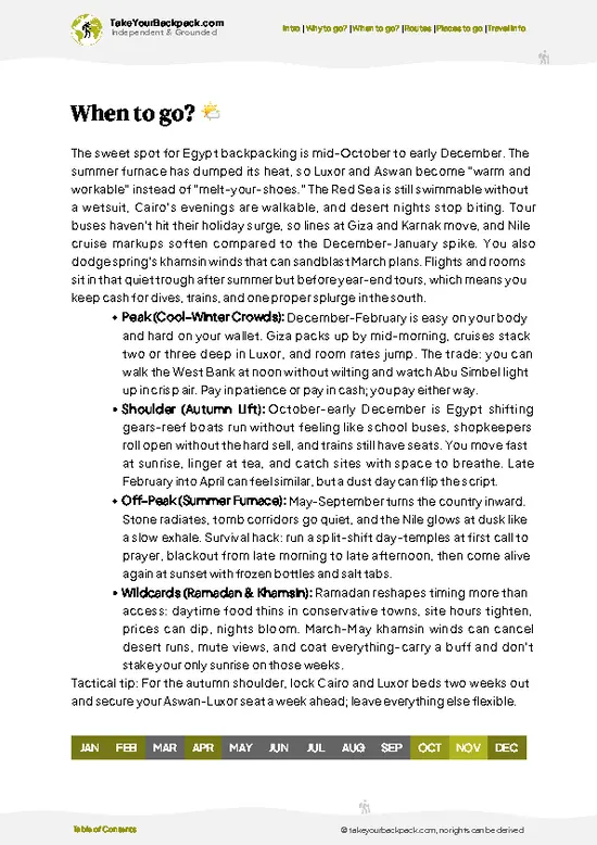 example page 3 from our offline Travel Guide for Egypt
