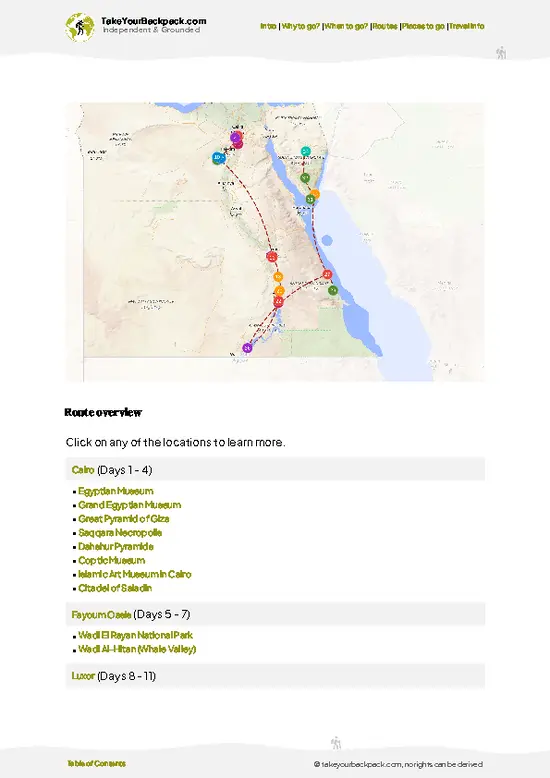 example page 4 from our offline Travel Guide for Egypt