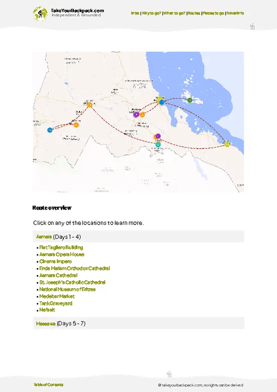 example page 4 from our offline Travel Guide for Eritrea