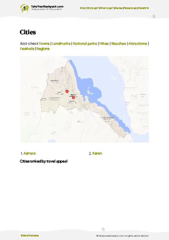 example page 6 from our offline Travel Guide for Eritrea