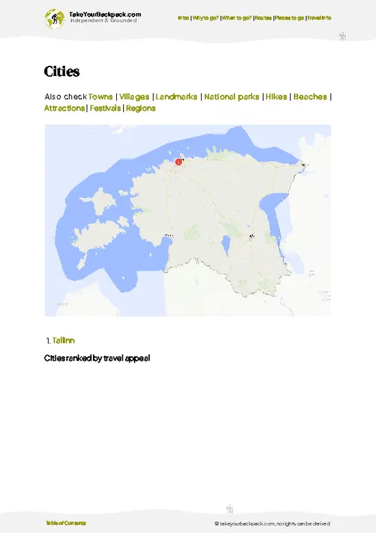example page 6 from our offline Travel Guide for Estonia