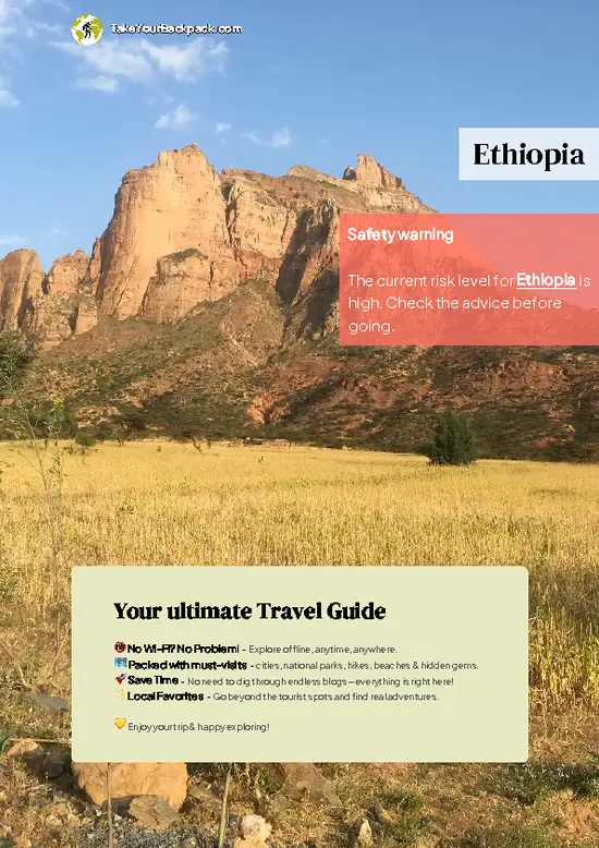 example page 0 from our offline Travel Guide for Ethiopia