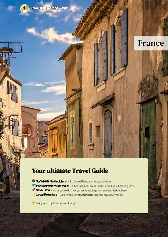 example page 0 from our offline Travel Guide for France