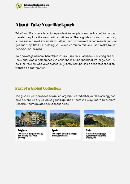example page 1 from our offline Travel Guide for France
