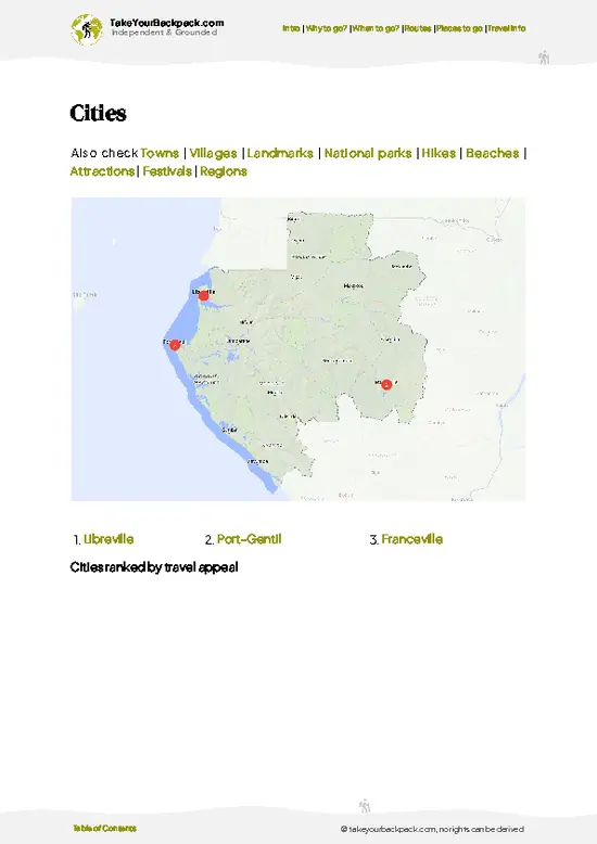example page 6 from our offline Travel Guide for Gabon