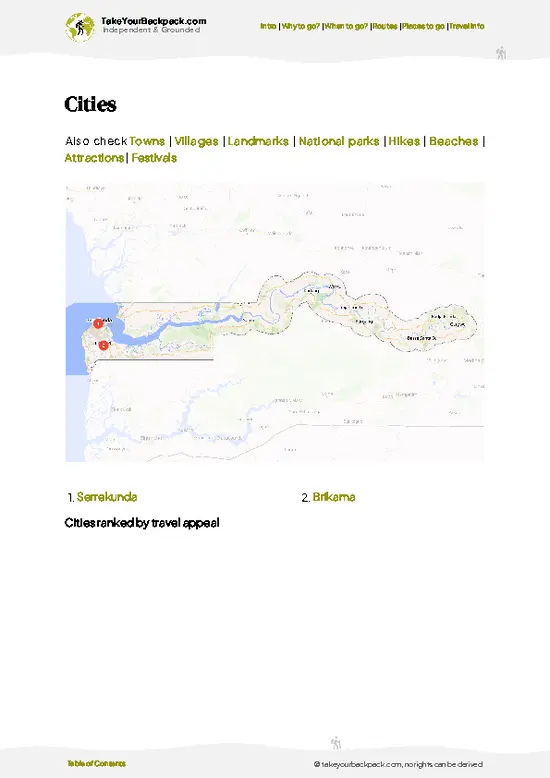 example page 6 from our offline Travel Guide for Gambia