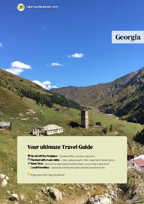 example page 0 from our offline Travel Guide for Georgia