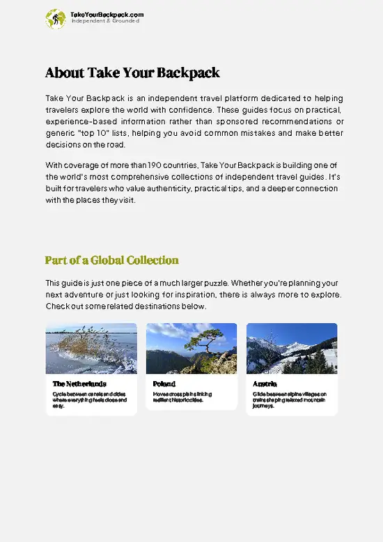 example page 1 from our offline Travel Guide for Germany