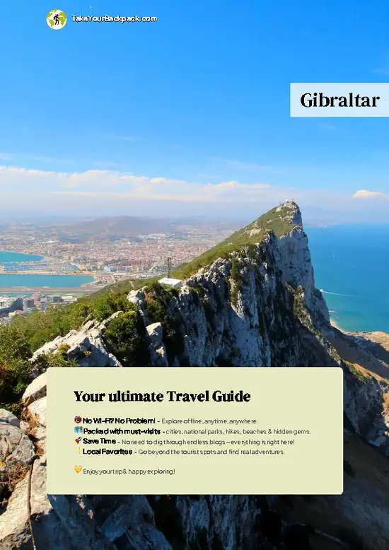 example page 0 from our offline Travel Guide for Gibraltar