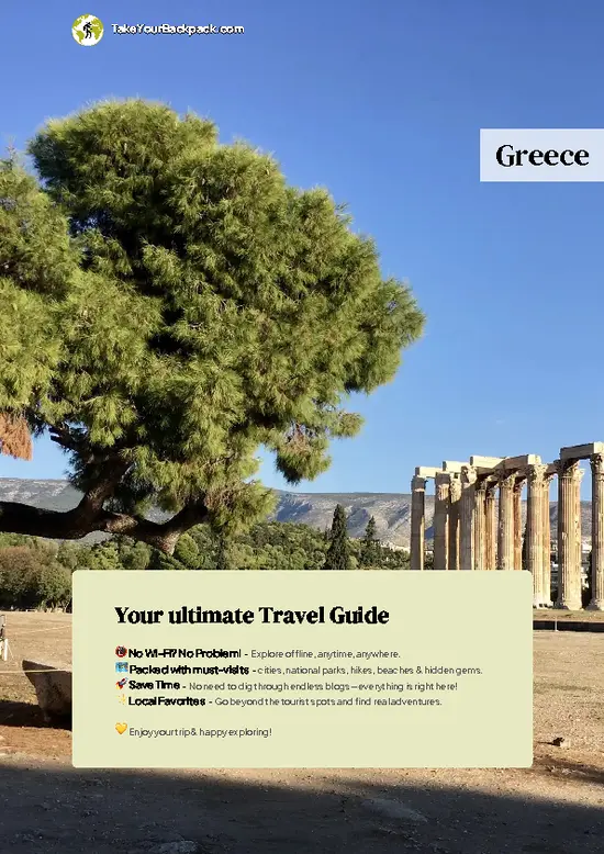 example page 0 from our offline Travel Guide for Greece
