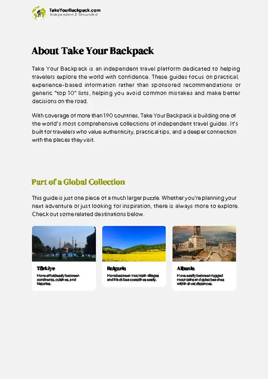 example page 1 from our offline Travel Guide for Greece